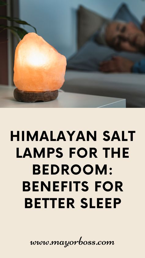 Himalayan salt lamp on a bedside table in a bedroom. The lamp is glowing a warm amber color. Hymalian Salt Lamp Benefits, Himalayan Salt Lamp Bedroom, Himalayan Salt Lamp Desk, Benefits Of Himalayan Salt Lamp, Salt Lamp Benefits, Small Himalayan Salt Lamp, Sleep Environment, Salt Lamps, Himalayan Salt Lamp