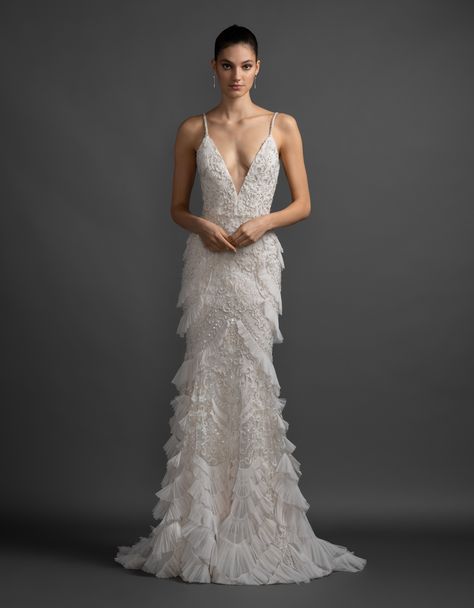 Different Wedding Dress Styles, Lazaro Bridal Gown, Lazaro Dress, Deco Wedding Dress, Art Deco Wedding Dress, Lazaro Wedding Dress, Lazaro Bridal, Different Wedding Dresses, Sheath Wedding Gown