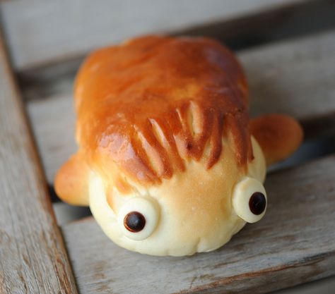 Ponyo bread! | Flickr - Photo Sharing! Ghibli Baking, Ladybug Snacks, Stomachache, Kawaii Dessert, Bread Art, Cute Snacks, Kawaii Food, Food Humor, Pretty Food