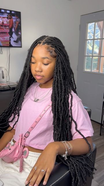 #follow #hairgoals #hair #hairstyles #blogging #blogger #blog #locs Faux Locs Hairstyles Updo High Bun, Soft Locs Back Length, Mid Length Soft Locs, Soft Locs Mid Back, Disstresed Locs, Mid Back Locs, Mid Back Faux Locs, Soft Locs, Books Open