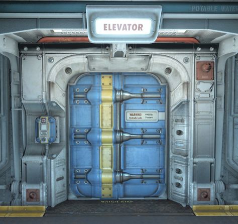 Fallout Vault Door, Bloxburg Door Ideas, Fallout Diorama, Fallout Party, Scifi Building, Stage Ideas, Vault Tec, Sci Fi Props, Vault Doors