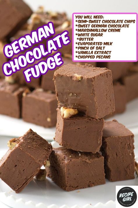 pieces of fudge stacked