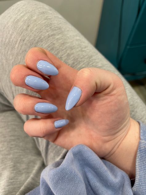 Carolina Blue Nails, Blue Almond Nails, Nail Printer, Beautiful Mess, Carolina Blue, Blue Nails, Almond Nails, Nail Ideas, Nail Inspo