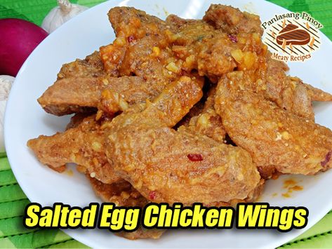 Salted Egg Chicken Wings, Salted Egg Chicken, Chicken Paella, Garlic Chicken Wings, Baked Scallops, Reheat Chicken, Chicken Wings Recipe, Paella Recipe, Sweet N Sour Chicken