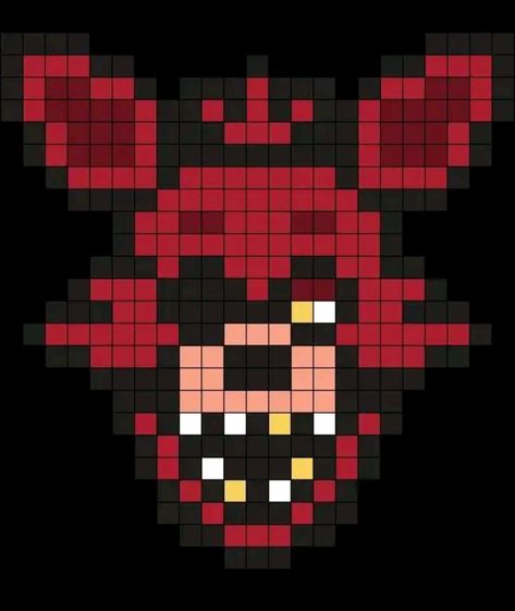 Fnaf Cross Stitch, Horror Pixel Art, Crossed Stitch, Art Fnaf, Easy Pixel Art, Pixel Art Templates, Art Templates, Pixel Art Design, Pixel Art Pattern