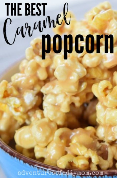 Popcorn Recipes Sweet, Homemade Caramel Popcorn, Popcorn Balls Recipe, Homemade Caramel Corn, Popcorn Recipes Easy, Caramel Corn Recipes, Chewy Caramel, Popcorn Recipes Caramel, Baked Caramel