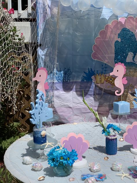 Sea Centerpiece Ideas, Under The Sea Centerpiece Ideas, Under The Sea Centerpieces, Sea Centerpieces, Under The Sea Centerpiece, Acrylic Cake Topper, Happy Birthday Cake Topper, Baby Center, Centerpiece Ideas