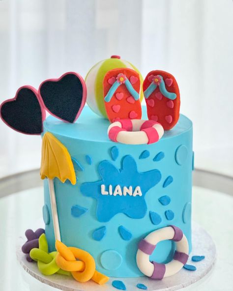 Pool party cake #cake #cakedecorating #cakedesign #cakeoftheday #cakeofinstagram #fondantcake#instacake #cakelover #beachcake #surfcake #poolpartycake #brisbane #brisbanecake #brisbanecakemaker #brisbanefood #instabrisbane #کیک#فوندانت #استخرپارتی Pool Party Cake, Surf Cake, Pool Party Cakes, Beach Cakes, Pool Fashion, Pool Birthday Party, Cake Makers, Cake Lover, Party Cake