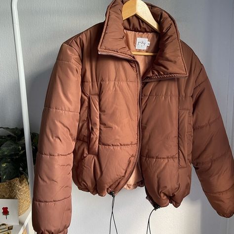 Princess Polly brown puffer jacket Brown North Face Puffer Jacket, Bumper Jacket, Brown North Face Puffer, Brown North Face, Brown Puffer Jacket, 6th Form, Brown Puffer, North Face Puffer Jacket, Concert Fit