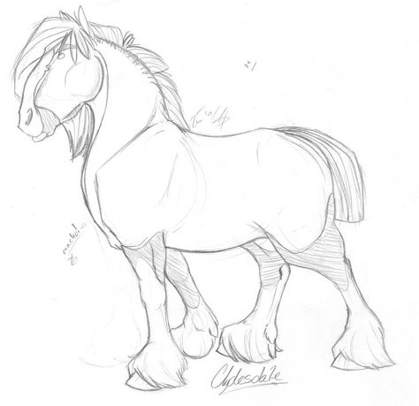 Clydesdale sketch by taa on DeviantArt Horse Art Drawing, Horse Sketch, Clydesdale Horses, Animal Drawings Sketches, Horse Drawing, Horse Drawings, Clydesdale, Equine Art, Animal Sketches