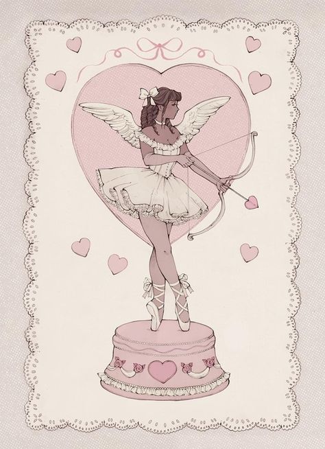 Pink Coquette Wall Prints, Vintage Pink Print, Cupid Poster Design, H&m Poster, Pink Aesthetic Graphic Design, Pink Vintage Prints, Couqutte Posters, Cute Things To Put On Your Wall, Pink Coquette Posters