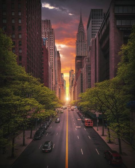 Manhattan Henge, Moto Wallpapers, New York Sunset, City Shoot, Nyc Manhattan, Yellow Line, Still Photography, New York New York, City Streets