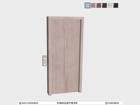 The Sims Resource - Lift - Wooden elevator with animated doors Elevator Cc Sims 4, Sims 4 Elevator, Sims 4 Front Door, Smart Door, Cc Shoes, Double Front Doors, Sims 4 Cc Shoes, Sims House, Sims Resource