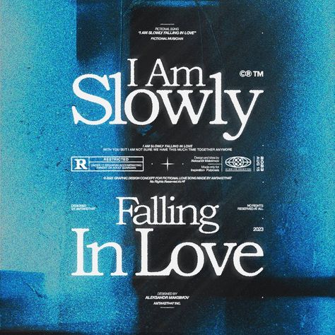 Motion Graphics • Instagram Song Lyric Graphic Design, Graphic Album Cover, Lyric Graphic Design, Motion Graphics Instagram, Text Poster Design, Best Poster Design, Slowly Falling In Love, Heavy Metal Font, Black Metal Font