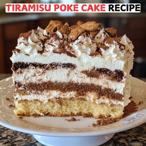 Tiramisu Poke Cake Recipe Pioneer Woman Espresso Cream Poke Cake, Expresso Cream Poke Cake, Espresso Cream Poke Cake Pioneer Woman, Pioneer Woman Espresso Poke Cake, Tiramisu Dump Cake, Taramusue Cake, White Cake Poke Cake Recipes, Tirimasu Cake, Poke Cakes Recipes Easy