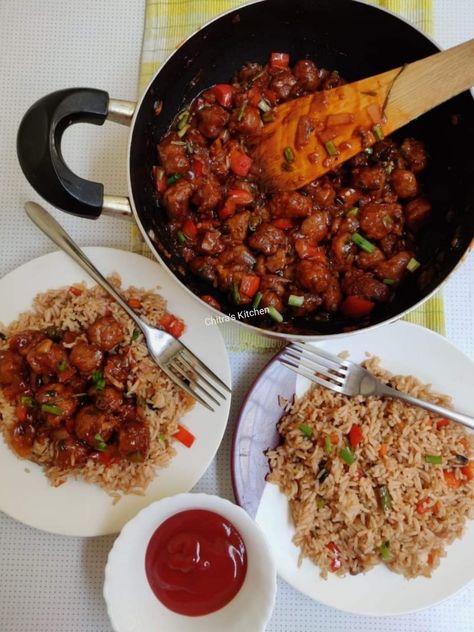 Fried Rice - Soya Manchurian Fried Rice, Rice, Ethnic Recipes