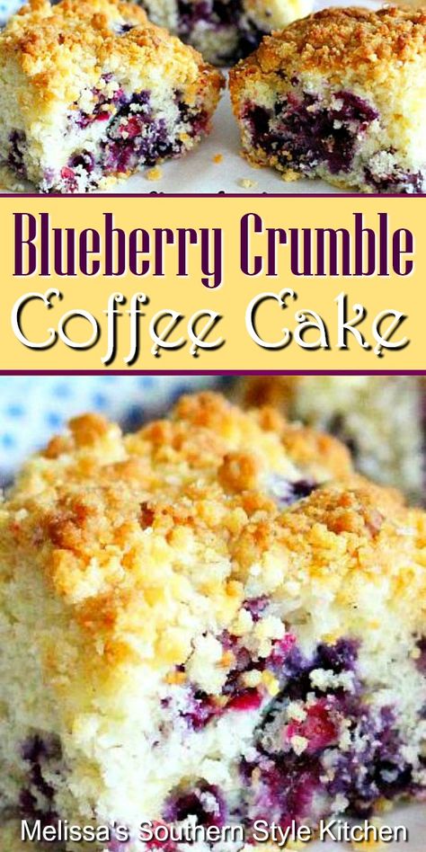 Start your day with a generous piece of Blueberry Crumble Coffee Cake #blueberrycrumblecoffeecake #blueberrycrumble #coffeecake #cakerecipes #teatime #brunch #breakfast #desserts #holidaybrunch #holidays #holidayrecipes #southernrecipes #southernfood Blueberry Crumble Coffee Cake, Crumble Coffee Cake, Blueberry Crumble Cake, Blueberry Cake Recipes, Blueberry Coffee Cake, Crumble Cake, Recipe Journal, Blueberry Crumble, Spring Desserts