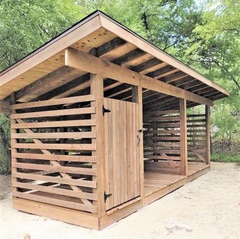 Log Shed, Firewood Storage Outdoor, Outdoor Firewood Rack, Shed Plans 12x16, Cottage Woods, Garden Tool Rack, Build A Shed, Firewood Shed, Wood Storage Sheds