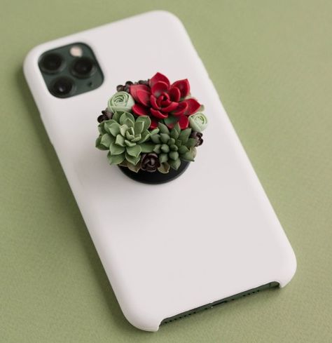 Polymer Clay Pop Socket, Clay Pop Socket, Polymer Clay Phone Case, Polymer Clay Halloween, Polymer Flowers, Polymer Clay Gifts, Polymer Clay Flower Jewelry, Pop Sockets, Diy Earrings Polymer Clay