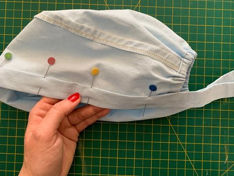 Surgical Cap Pattern Free, Diy Scrub Cap, Scrub Hat Patterns, Scrubs Pattern, Scrub Caps Pattern, Sewing Hats, Mask Patterns, Hat Patterns To Sew, Cap Patterns