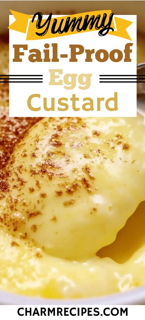 Fail-Proof Egg Custard Duck Egg Dessert Recipes, Egg Custard Recipe Easy, Recipes For Egg Yolks, Egg Custard Pudding, Easy Egg Custard, Breakfast Custard, Egg Custard Pie Recipe, Baked Egg Custard, Custard Recipe Easy