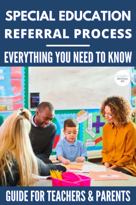 Have you been wondering what the special education referral process is for your child’s school? Today, I’m sharing my teacher tips with this guide to help you through your child’s special education timeline. The special education process is about 5 steps. There are special education pre-referral, evaluation consent, student evaluation, and student determination of an IEP. I have also included some special education laws that may be helpful as well. Special Education Director Office, Special Education Accommodations, Ifsp Goals Special Education, Special Education Inclusion Teacher, Iep Goal Bank Special Education, Substitute Teacher Tips, Special Education Grading Rubric, Special Education Law, Education Policy