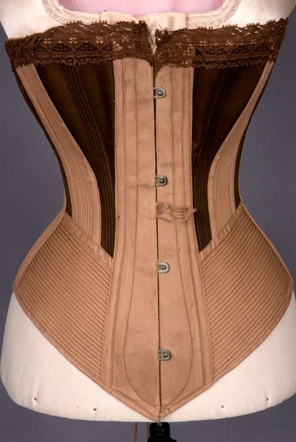 two tone brown spoon busk corset | Absolutely gorgeous corse… | Flickr Corded Corset, 19th Century Corset, Vintage Corsets, Brown Corset, Victorian Corset, Corset Fashion, Vintage Corset, Period Outfit, Victorian Clothing