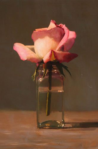 David Dornan - Rose David Doran, Cow Artwork, Small Roses, Flower Canvas Wall Art, Still Life Flowers, Oil Painting Flowers, Painting Still Life, Rose Oil, Still Life Art