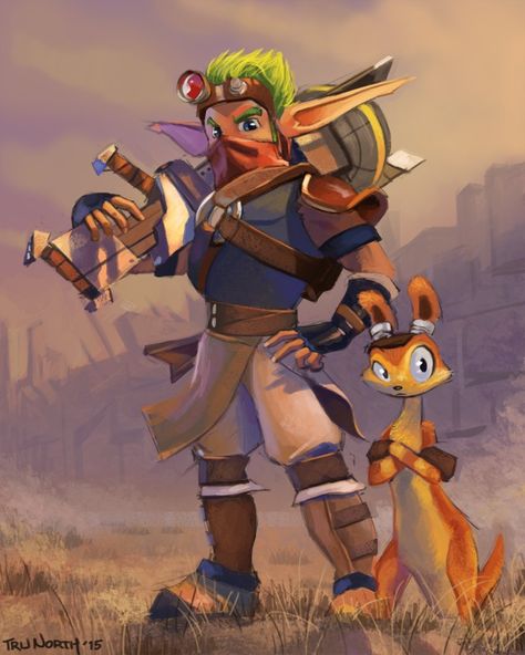 Jack And Dexter, Jak And Daxter, Jak & Daxter, Video Game Room Design, Childhood Games, Marvel Comics Wallpaper, Animal Jam, Poster Room, Video Game Characters