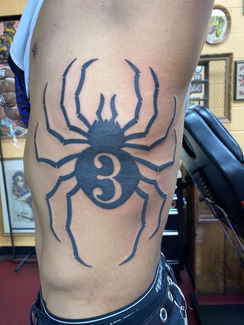 My phantom troupe tattoo I just got number 3 Machi Komacine #tattoo #hxh #aesthetic #tiktok #phantomtroupe Tattoo Ideas For Men Y2k, Hunter X Hunter Phantom Troupe Tattoo, Phantom Troupe Spider Tattoo Number 2, Phantom Troupe Tattoo Men, Phantom Troop Spider Tattoo, Hxh Phantom Troupe Tattoo, Tattoo Ideas For Men Anime, Number 3 Tattoo Ideas, Hxh Tattoo Ideas