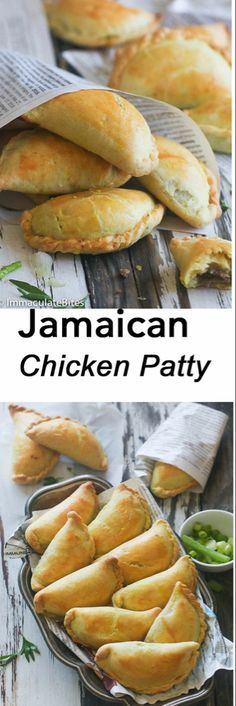 Jamaican Chicken Patties, Chicken Patty, Jamaican Chicken, Easy Dough, Jamaican Beef Patties, Carribean Food, Jamaican Cuisine, Jamaican Dishes, Chicken Patties