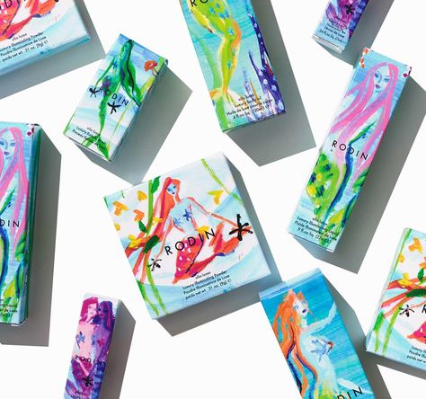 20 limited edition packaging designs that feature artist collaborations #packaging #package #packagingdesign #branding Haircare Packaging, Watercolor Packaging, Mobile Banner, Limited Edition Packaging, Artist Branding, Tea Packaging, Beauty Packaging, Creative Packaging, Creativity And Innovation