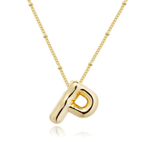 PRICES MAY VARY. 💖 Gold Letter Necklace 💖 This gold necklace for women features your choice of initials on a delicate pendant, the bubble letter pendant is very delicate and 3d, and with the gold bead-adorned chain is extra eye-catching, this unique and stylish 3d balloon jewelry is designed to make your special moments unforgettable. 💖Adjustable Size💖: The balloon letter necklace length is 16.5"+2" with extension, You can freely adjust the size so as to suit yourself, no worry about size pr Balloon Jewelry, 3d Balloon, Bubble Letter Necklace, Letter Necklace Gold, Letter Necklace Initials, Gold Initial Pendant, Dainty Initial Necklace, Gold Jewelry Gift, Gold Bubbles