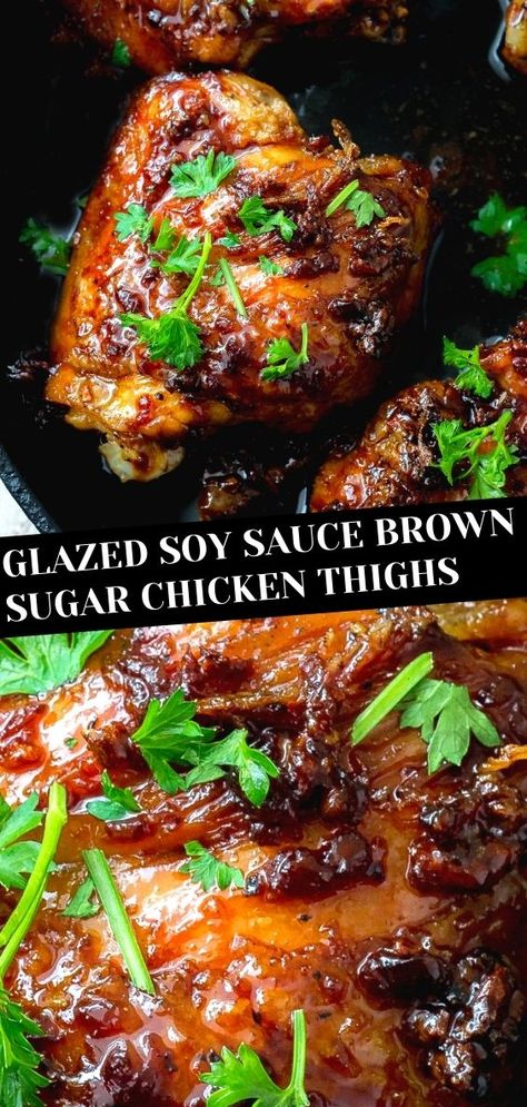 Brown Sugar Chicken Thighs, Chicken Legs In Air Fryer, Chicken Thighs Crockpot, Chicken Thighs Instant Pot, Asian Marinade For Chicken, Recipes Chicken Thighs, Asian Chicken Thighs, Chicken Thighs In Oven, Garlic Brown Sugar Chicken