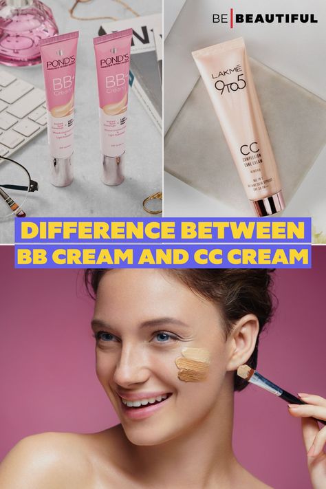 Difference between bb &cc cream Bb Vs Cc Cream, Best Cc Cream, It Cosmetics Cc Cream, Color Correcting Concealer, Fresh Makeup, Best Makeup Tips, How To Apply Concealer, Makeup Help, Beauty Balm