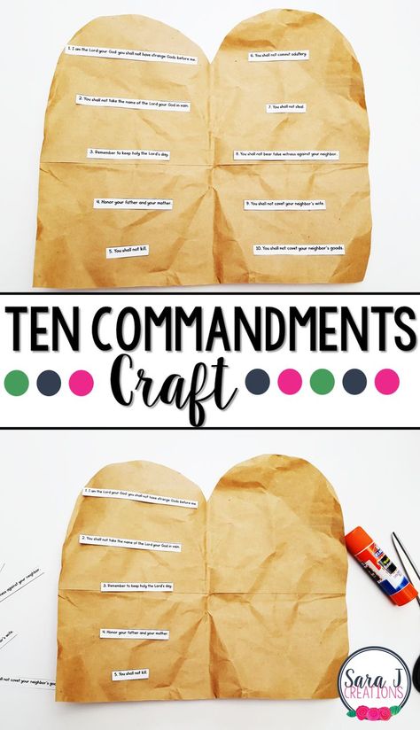 Ten Commandment Craft for kids using the Catholic translation Ten Commandments Kids, Ten Commandments Craft, 10 Commandments Craft, Gospel Project, Children's Church Crafts, Bible Story Crafts, Catholic Education, Sunday School Kids, The Ten Commandments