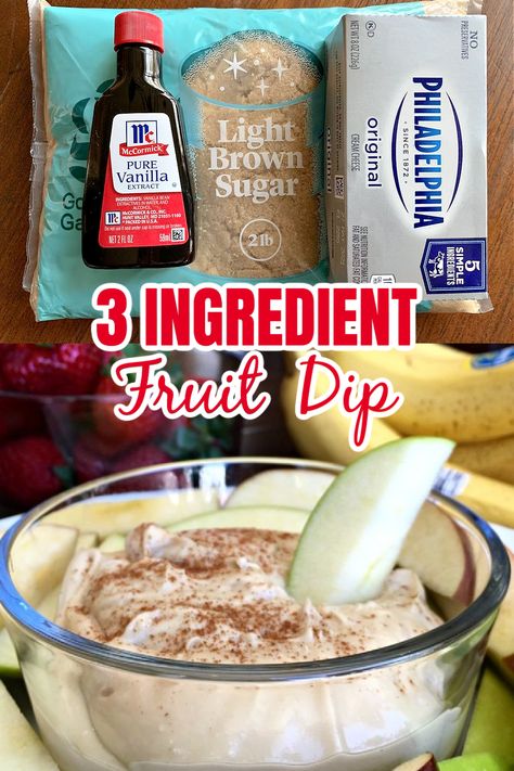 3 INGREDIENT FRUIT DIP (Easy) Gluten Free Fruit Dip, Bacon Ranch Macaroni Salad, Chicken Bacon Ranch Macaroni, Ranch Macaroni Salad, 3 Ingredient Fruit Dip, Chocolate Cherry Bars, Easy Fruit Dip, Cream Cheese Fruit Dip, Cherry Bars