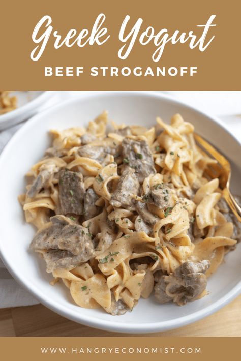 Greek Yogurt Beef Stroganoff Recipe Healthy Stroganoff Recipe, Recipe Greek Yogurt, Healthy Beef Stroganoff, Beef Round Steak, Round Steak Recipes, Beef Stroganoff Recipe, Beef Round, Healthy Greek Yogurt, Steak And Mushrooms