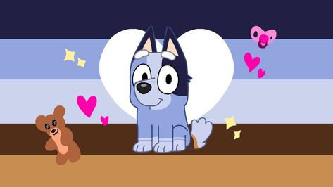 Socks From Bluey Cartoon, Bluey Socks Heeler, Socks Heeler Bluey, Socks Bluey Pfp, Socks From Bluey, Bluey Socks, Xeno Genders, Bluey Characters, Xenogender Hoard