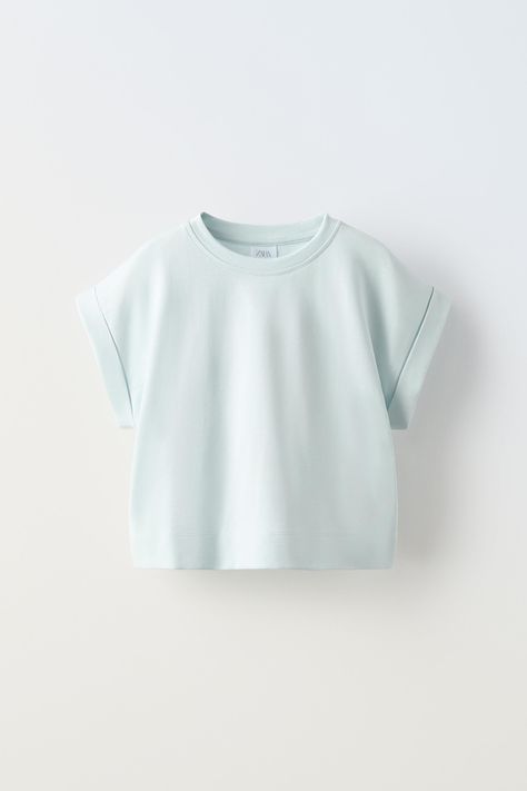 CUFFED SLEEVE T-SHIRT Preppy Tops, Casual Preppy Outfits, Cuffed Sleeve, Zara Shirt, Shirts For Teens, Cute Preppy Outfits, Cute Everyday Outfits, Preppy Outfits, Trendy Tops