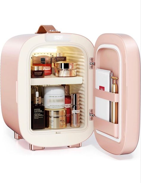 DEPAD Skincare Fridge, Professional Makeup Fridge with 2 Temperature Switches Pink Mini Fridge, Skin Care Fridge, Makeup Fridge, Skin Lightening Diy, Beauty Fridge, La Mer Moisturizing Cream, Skincare Fridge, Air Cooling System, Buy Skincare