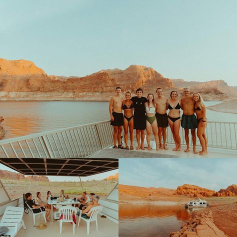 Lake Powell Aesthetic, Lake Powell Wedding, Lake Powell Houseboat, Elopement Planning, Bridal Pictures, Lake Powell, Oregon Wedding, Power Boats, Wakeboarding