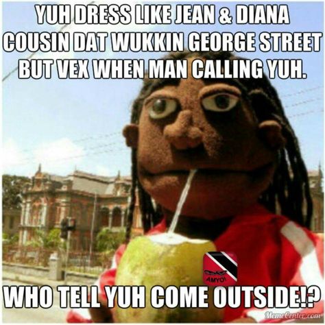 #trini #jokes #comedy #humor #meme #trinidad #trinishit Trinidad Culture, Jamaican Culture, Meme Humor, Caribbean Culture, Happy Canada Day, Short Jokes, Sweet T, College Humor, Canada Day