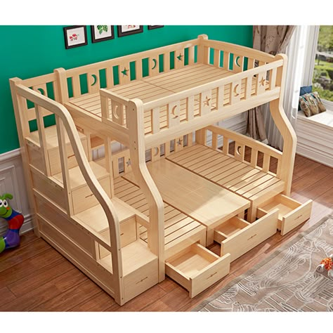 Sales Promotion New Design Kids Solid Wood Children Bunk Bed - Buy Wood Double Bed Designs,Wood Double Bed Designs,Furniture Bedroom Double Deck Bed Product on Alibaba.com Double Deck Bed Design, Stairs And Storage, Double Deck Bed, Deck Bed, बेडरूम डिजाइन, Bunk Bed With Stairs, Bed With Stairs, Kids Bed Design, Double Bed Designs