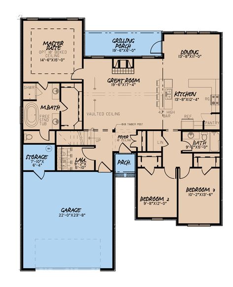 Brick Columns, Porch Storage, Narrow Lot House Plans, Narrow Lot House, Small House Plan, Traditional House Plan, Roof Types, 2 Car Garage, Cottage House Plans