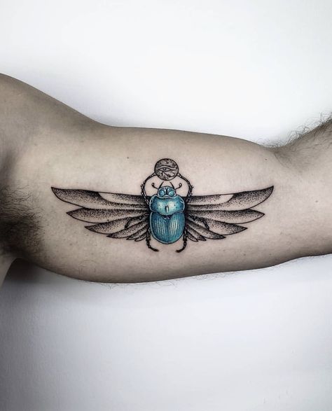 Egyptian Beetle Tattoo, Scarab Tattoos, Diego Alves, Scarab Tattoo, Egyptian Beetle, Beetle Tattoo, Egypt Tattoo, Bug Tattoo, Studio Tattoo