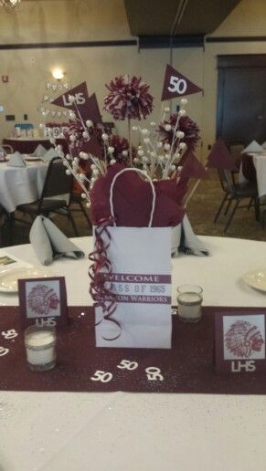 Class reunion decorations High School Reunion Planning, Family Reunion Centerpieces, School Reunion Decorations, Class Reunion Favors, Class Reunion Planning, 50th Class Reunion Ideas, Reunion Centerpieces, 10 Year Reunion, High School Class Reunion