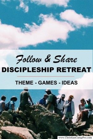 "Follow and Share" Discipleship Retreat (Theme, Games, Ideas) - Christian Camp Pro Youth Retreat Ideas, Christian Retreat Themes, Womens Retreat Themes, Marriage Conference, Retreat Themes, Christian Retreat, Camping With Teens, Conference Themes, Christian Camp