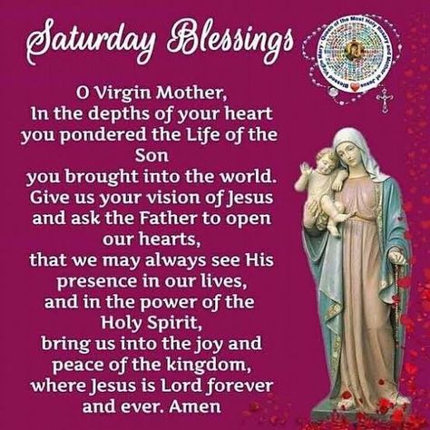 Saturday Morning Quotes, Saturday Blessings, Holy Saturday, Good Morning Saturday, Mama Mary, Special Prayers, Prayer For Family, Good Morning God Quotes, Divine Mother