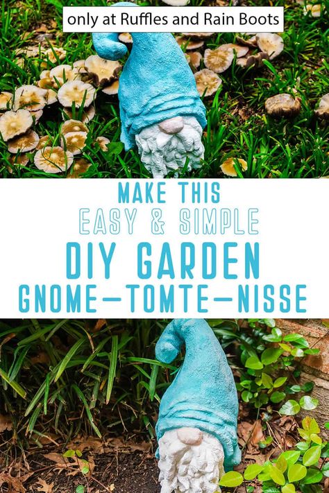 Diy Yard Gnomes, Outside Gnomes Diy, Yard Gnomes Diy How To Make, Cement Gnomes Diy, Diy Garden Gnomes How To Make, Diy Garden Gnomes Ideas, Concrete Gnomes Diy, Outdoor Gnomes Diy, Outdoor Gnomes Diy How To Make